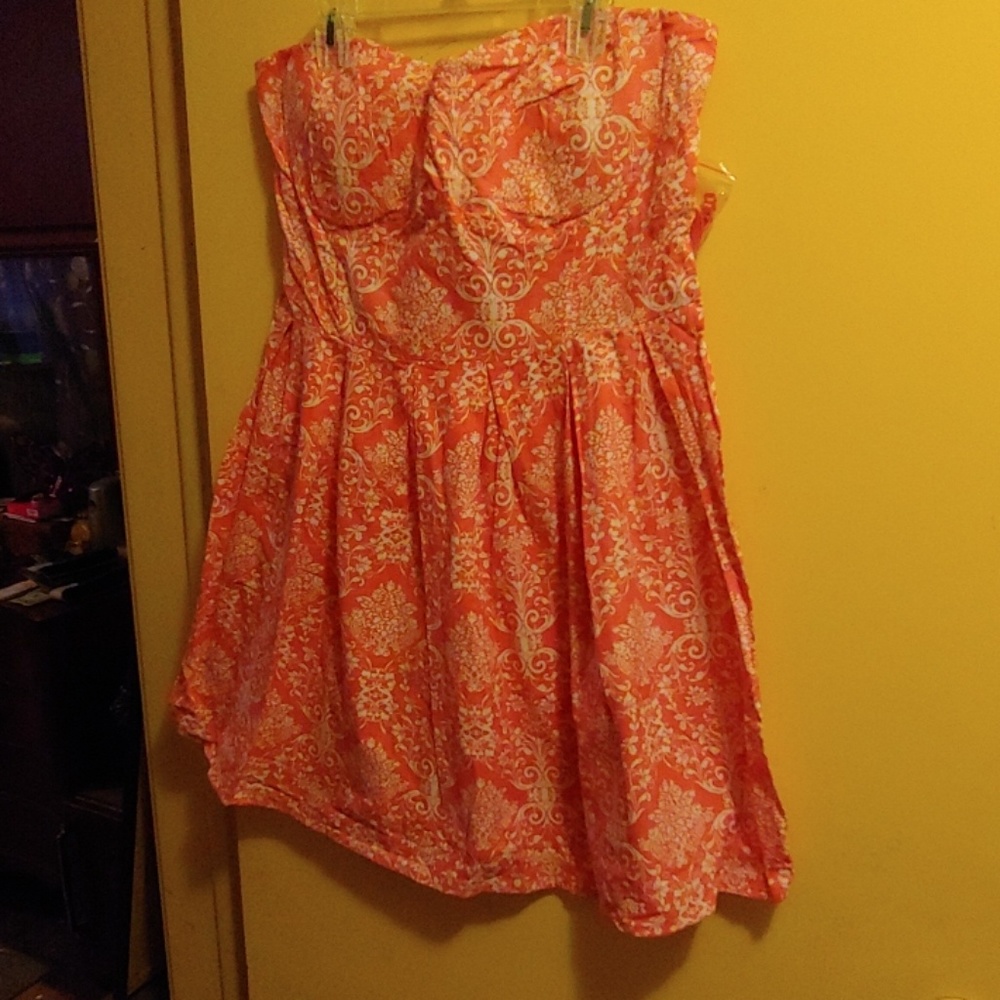 Strapless spring dress